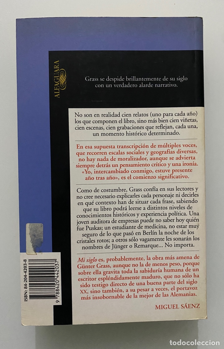 Libros de segunda mano: Mi siglo - GRASS, G&uuml;nter - Foto 2