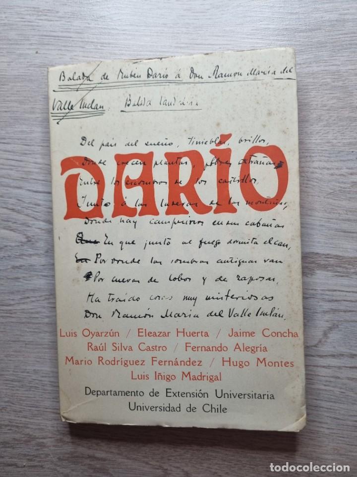 Libros de segunda mano: DARIO. LUIZ OYARZUN, ELEAZAR HUERTA, JAIME CONCHA, RAUL SILVA. ED. UNIVERSITARIA CHILE.