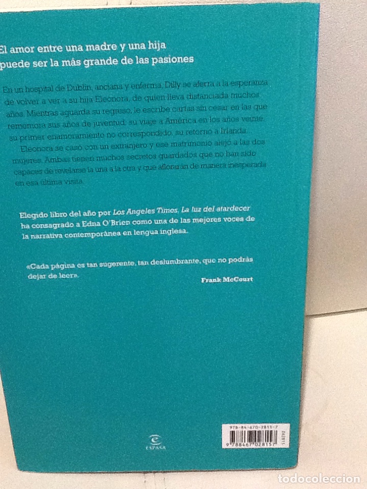 Libros de segunda mano: Edna O&acute;Brian . La luz del atardecer .Espasa. - Foto 2