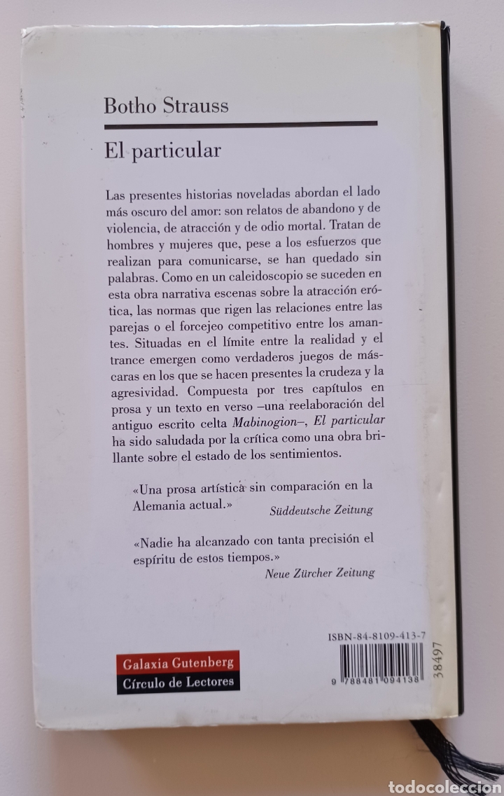 Libros de segunda mano: Botho Strauss: El particular - Foto 2