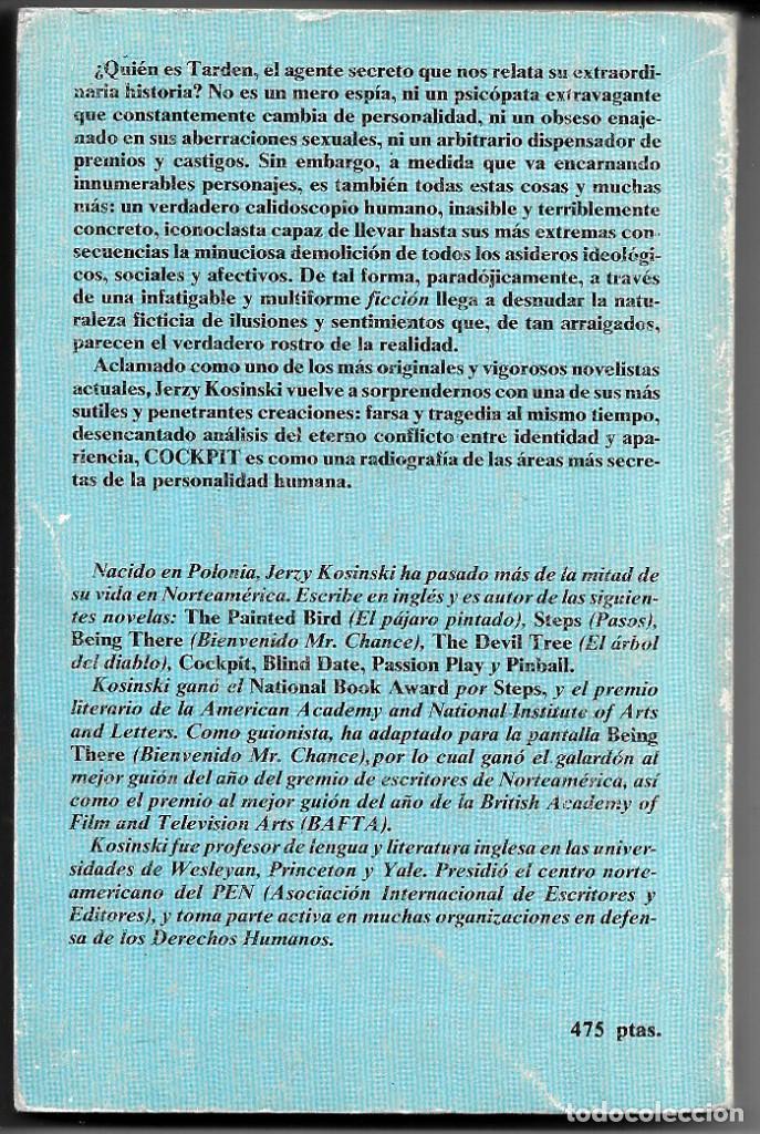 Libros de segunda mano: Jerzy Kosinski . Cockpit - Foto 2