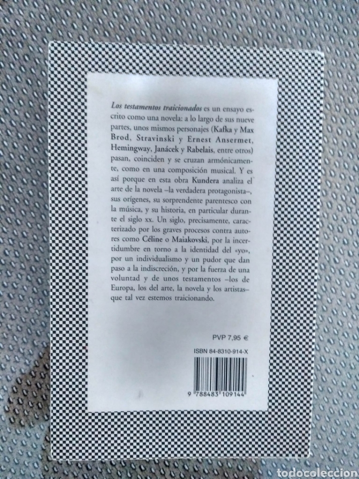 Libros de segunda mano: Los testamentos traicionados / Milan Kundera - Foto 4