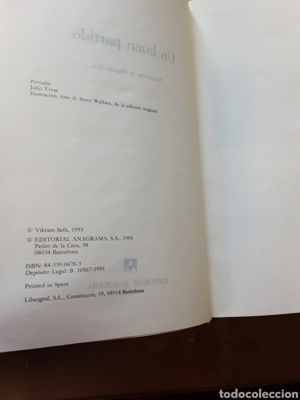 Libros de segunda mano: UN BUEN PARTIDO. VIKRAM SETH - Foto 4