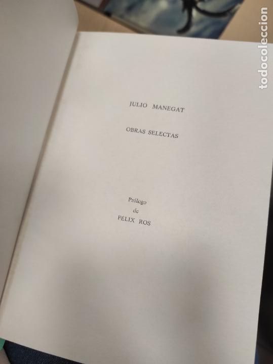 Libros de segunda mano: JULIO MANEGAT - OBRAS - EDITORIAL MAR&Iacute;N - Foto 2