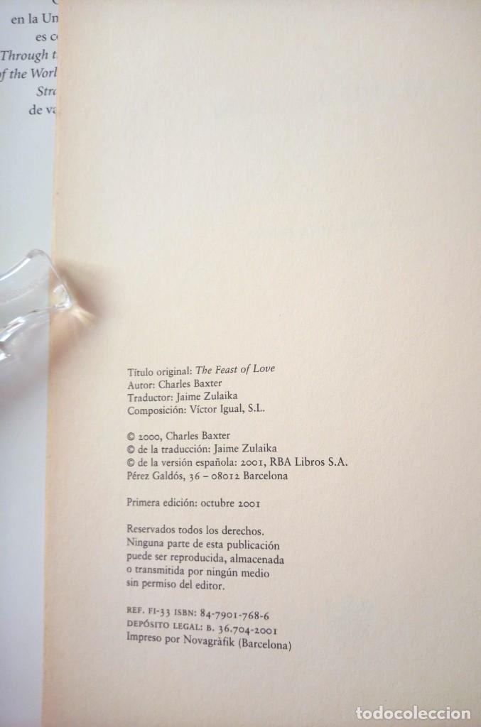 Libros de segunda mano: CHARLES BAXTER EL FESTIN DEL AMOR - Foto 6