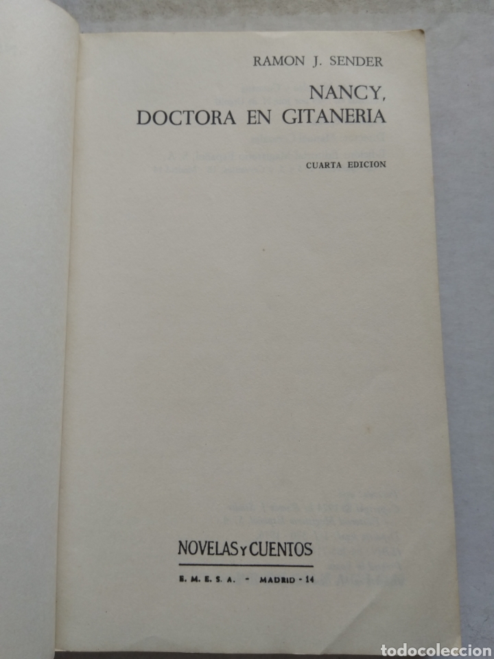 Libros de segunda mano: NANCY DOCTORA EN GITANERIA/RAMON J. SENDER - Foto 2