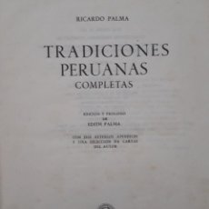 Libros de segunda mano: TRADICIONES PERUANAS COMPLETAS.- PALMA, RICARDO AGUILAR.. Lote 359524160