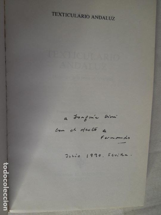 Libros de segunda mano: TEXTICULARIO ANDALUZ - EDICIONES EL ALMENDRO 1985. - Foto 3