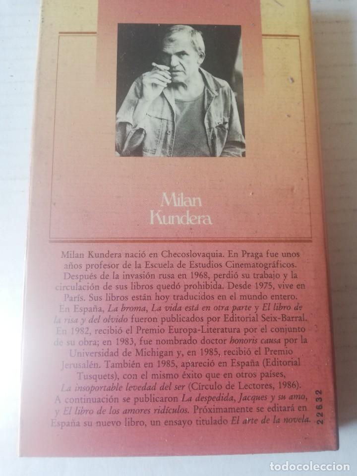 Libros de segunda mano: MILAN KUNDERA. LA DESPEDIDA . C&iacute;rculo de Lectores. Barcelona. 1987 - Foto 2