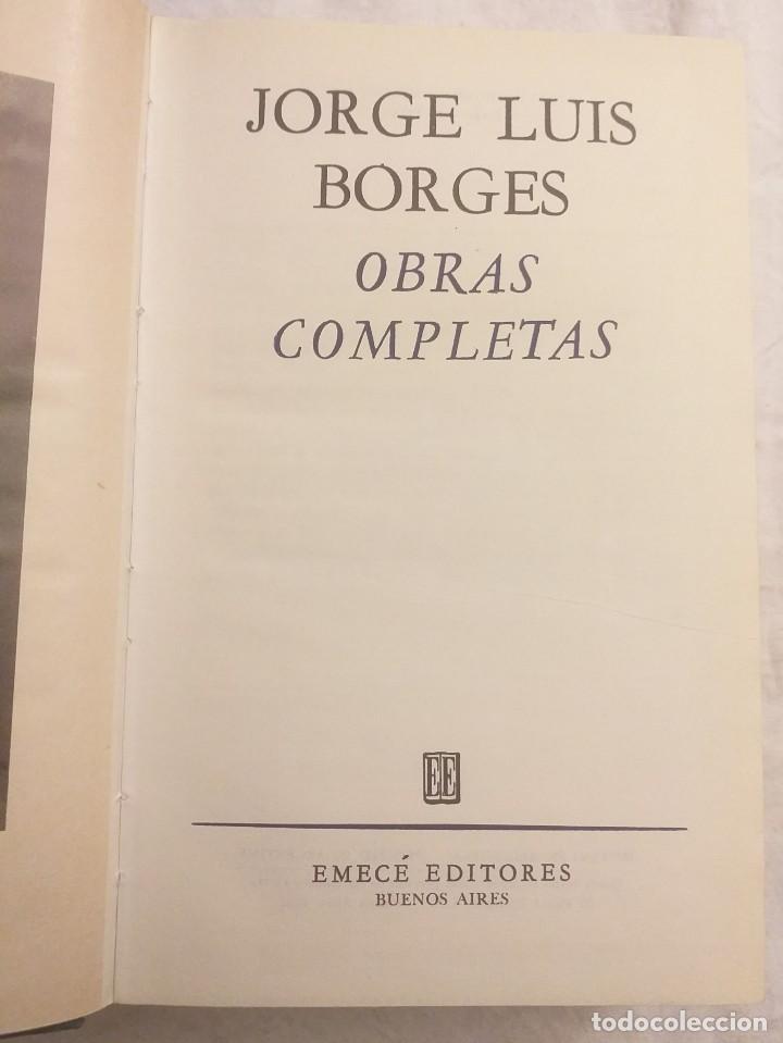 Libros de segunda mano: Obras completas. Jorge Luis Borges. - Foto 3
