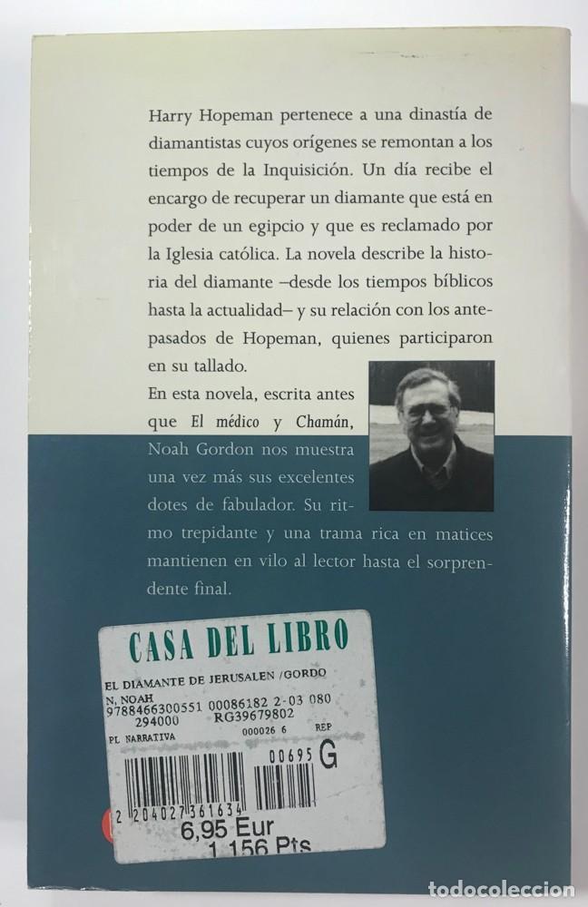 Libros de segunda mano: El diamante de Jerusal&eacute;n (Noah Gordon) - Foto 2
