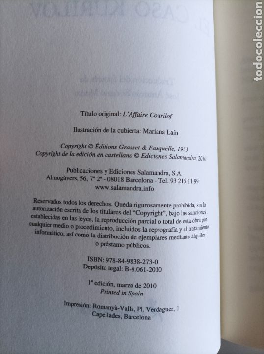 Libros de segunda mano: El caso Kurilov / Irene N&eacute;mirovski - Foto 3