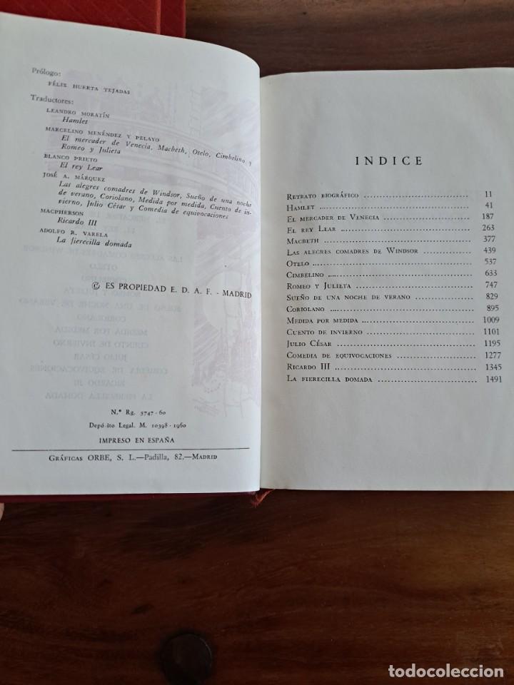 Libros de segunda mano: Shakespeare. Obras Seleccionadas. Edaf. - Foto 2