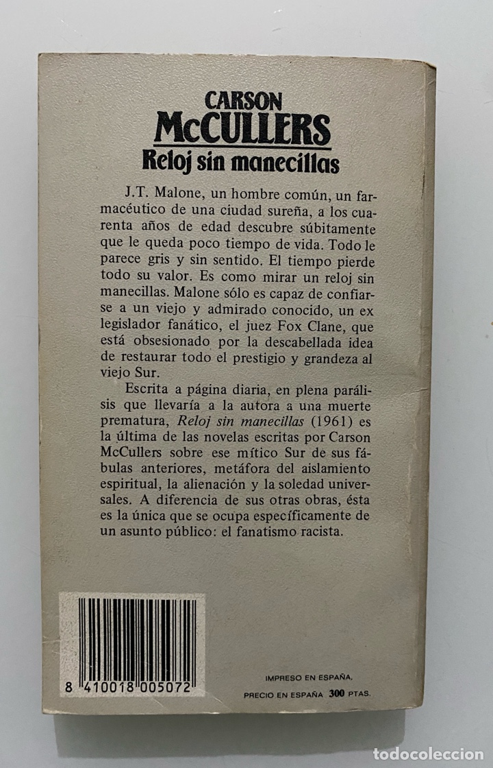 Libros de segunda mano: Reloj sin manecillas - McCullers, Carson - Foto 2