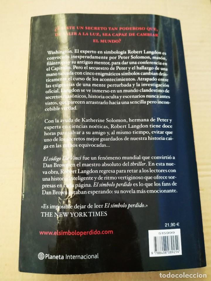 Libros de segunda mano: El s&iacute;mbolo Perdido - Dan Brown - Foto 2