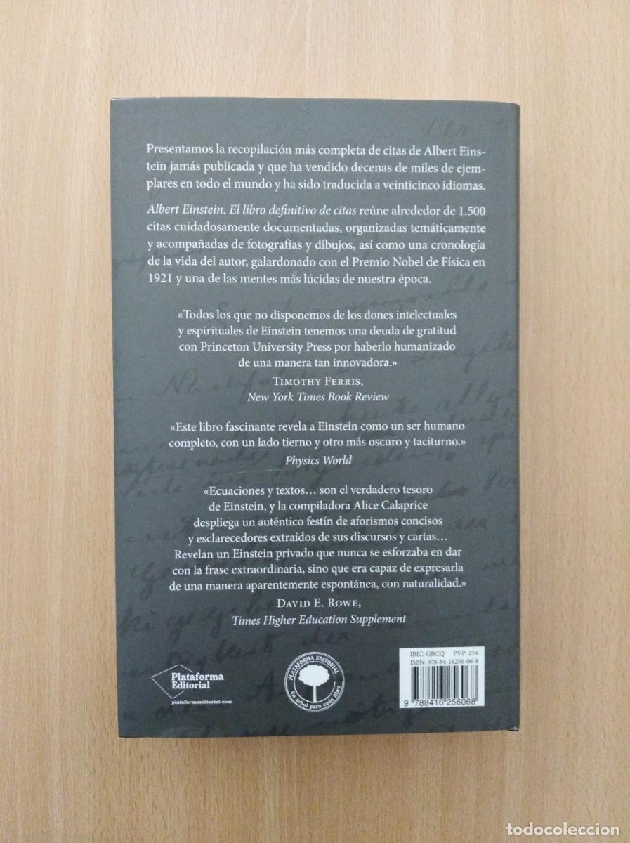 Libros de segunda mano: ALBERT EINSTEIN. EL LIBRO DEFINITIVO DE CITAS. Ed. de Alice Calaprice - Foto 2