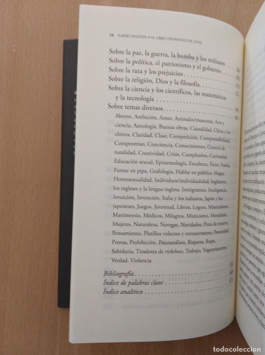 Libros de segunda mano: ALBERT EINSTEIN. EL LIBRO DEFINITIVO DE CITAS. Ed. de Alice Calaprice - Foto 7