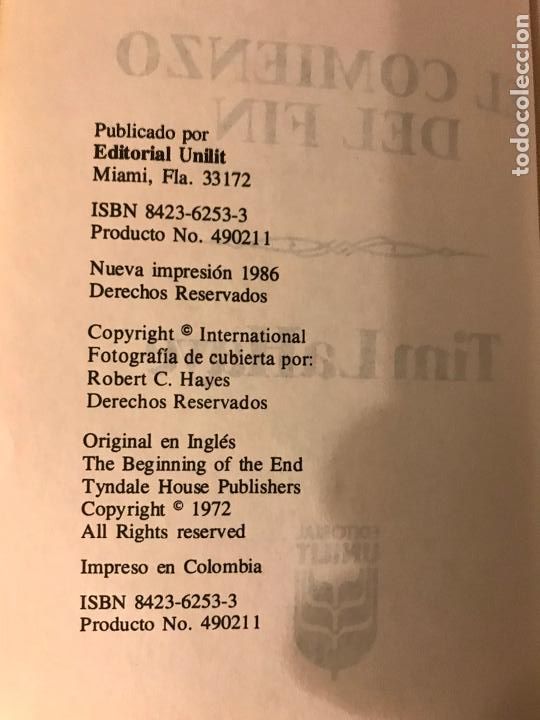Libros de segunda mano: El comienzo del fin. Tim LaHaye. - Foto 3
