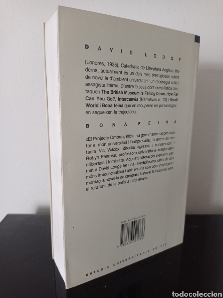 Libros de segunda mano: BONA FEINA - DAVID LODGE - NARRATIVES EUMO EDITORIAL - Foto 2