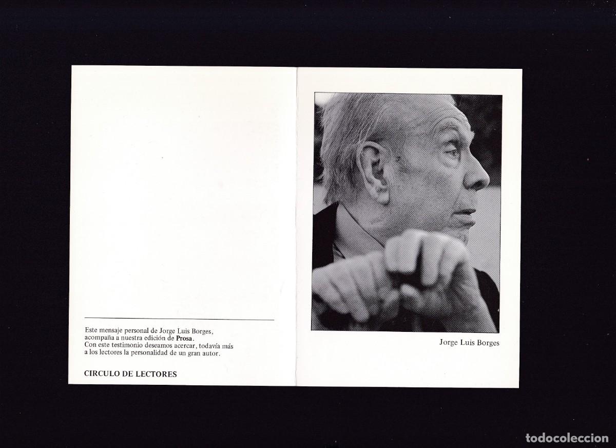 Libros de segunda mano: JORGE LUIS BORGES - PROSA - CIRCULO LECTORES 1986 - Foto 3