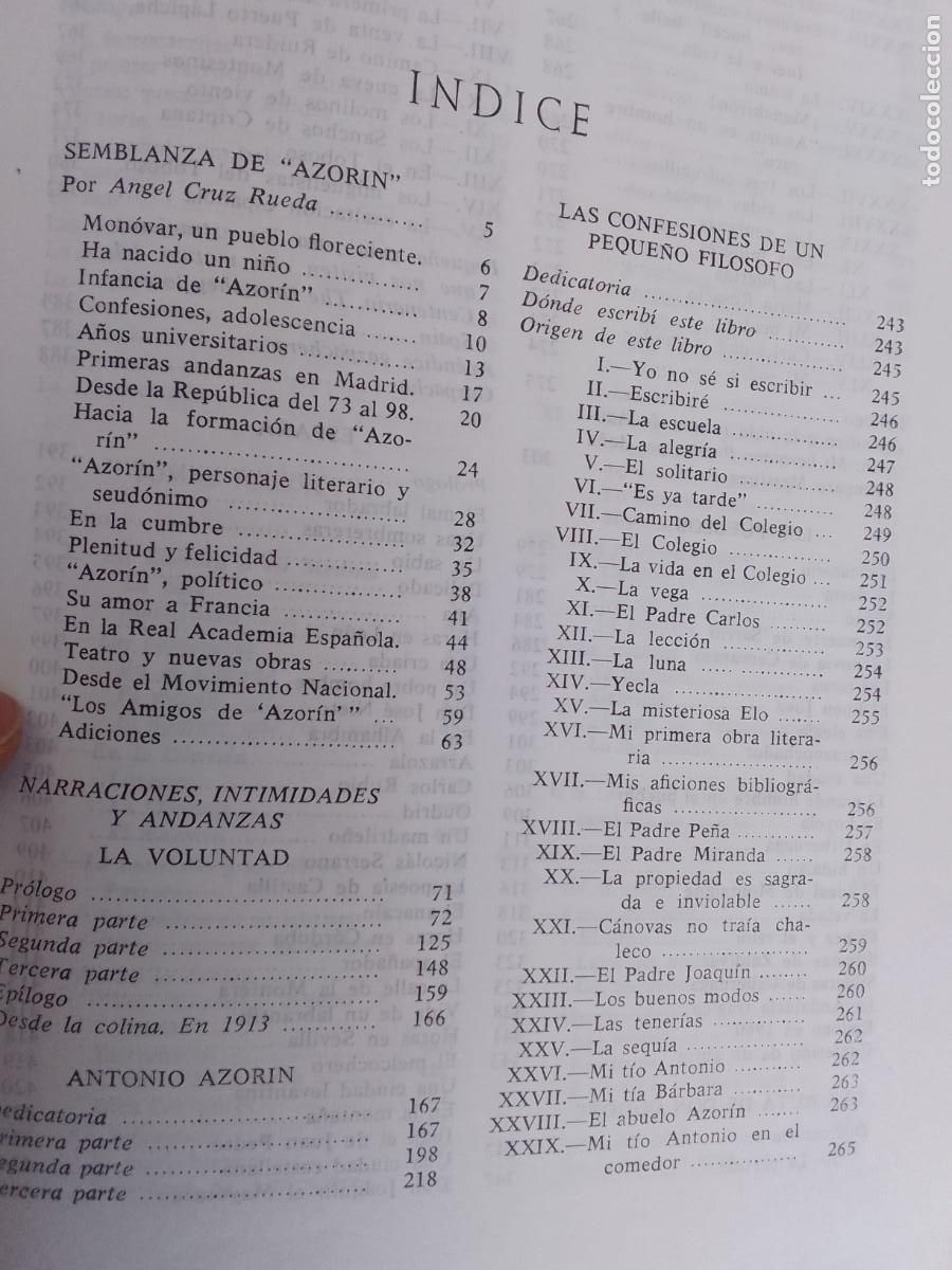 Libros de segunda mano: OBRAS SELECTAS AZORIN. BIBLIOTECA NUEVA 1969. - Foto 5