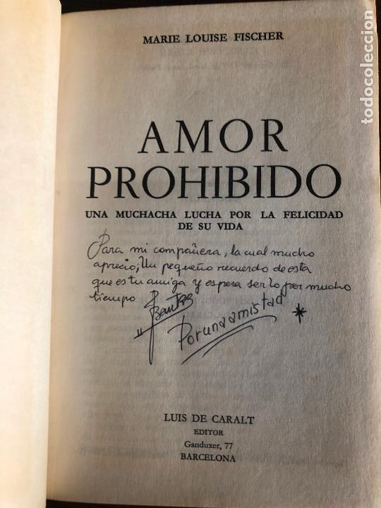 Gebrauchte B&uuml;cher: FISCHER, Marie Louise - Amor prohibido: Una muchacha lucha por la felicidad de su vida