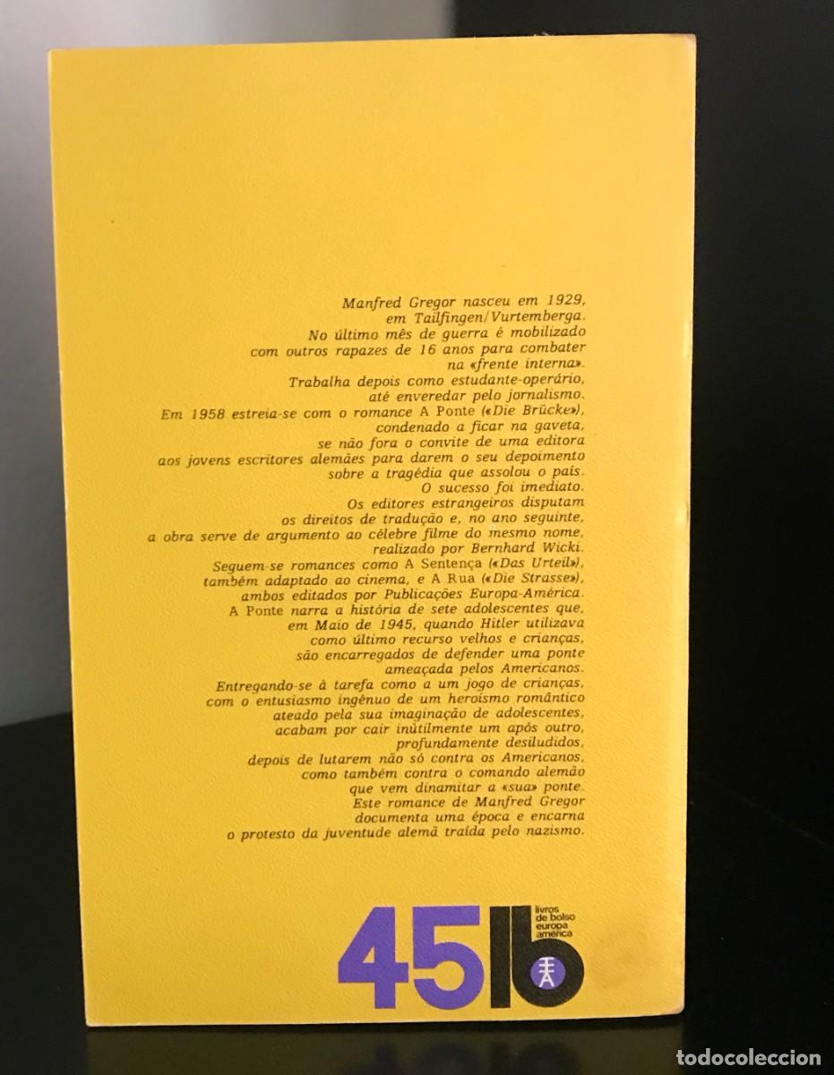 Libros de segunda mano: A Ponte de Manfred Gregor - Foto 2