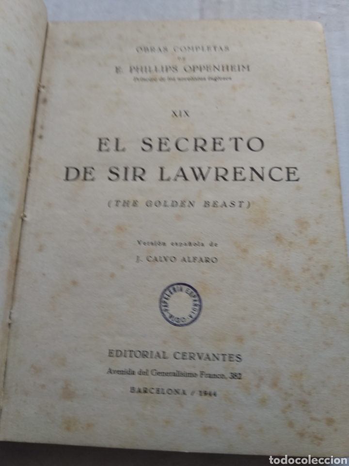 Libros de segunda mano: EL SECRETO DE SIR LAWRENCE/E. PHILLIPS OP - Foto 2