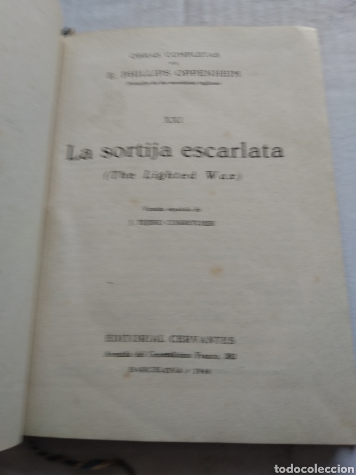 Libros de segunda mano: LA SORTIJA ESCARLATA/E. PHILLIPS OPPENHEIM - Foto 2