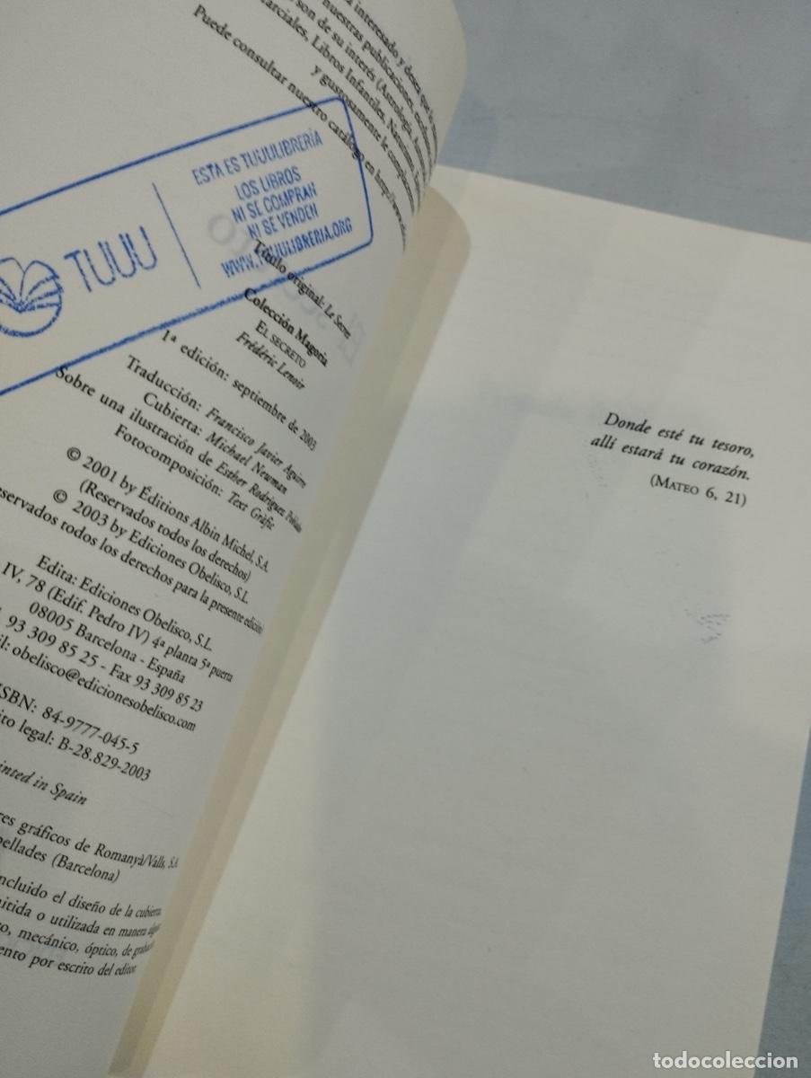 Libros de segunda mano: Fr&eacute;d&eacute;ric Lenoir - El secreto - Foto 2
