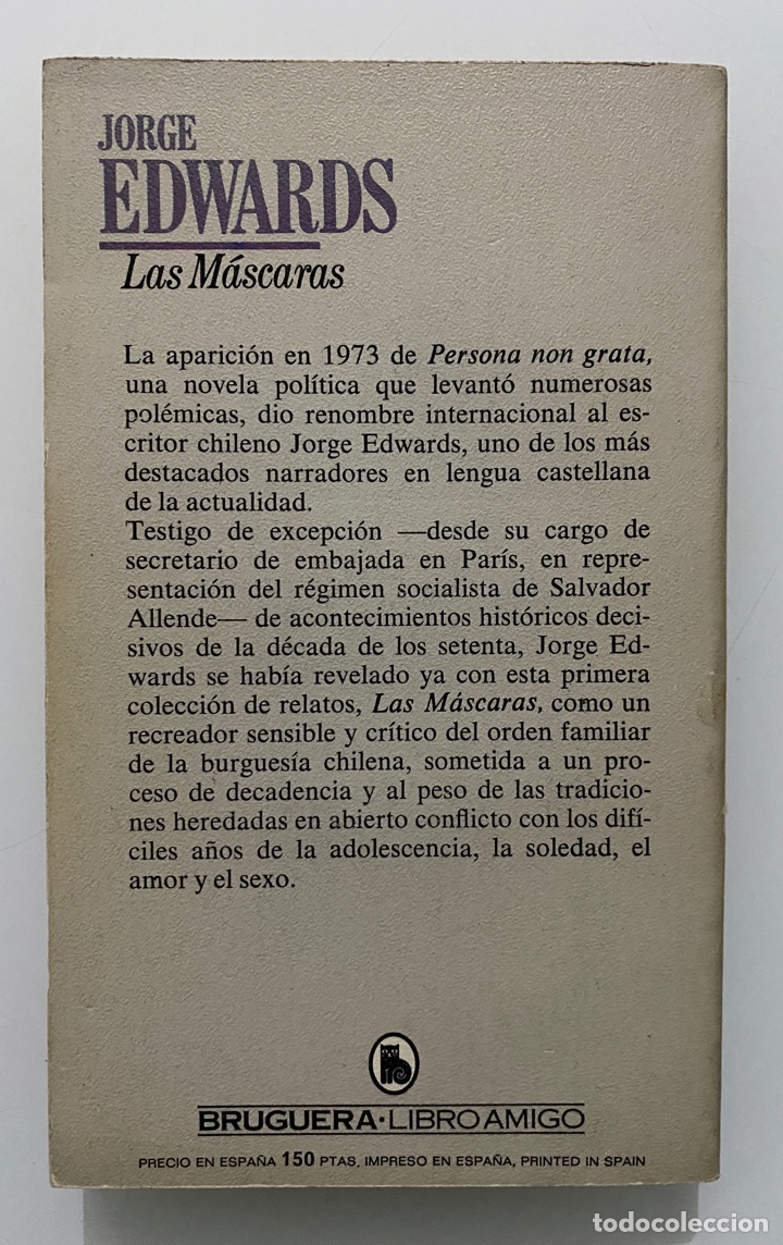 Libros de segunda mano: Las M&aacute;scaras - EDWARDS, Jorge - Foto 2