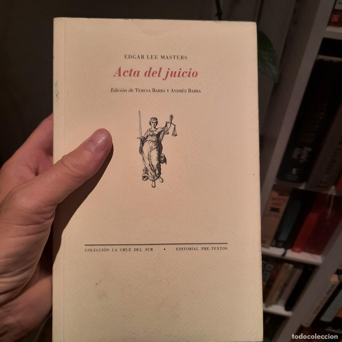 Libros de segunda mano: Acta del juicio, Edgar Lee Masters - Foto 1