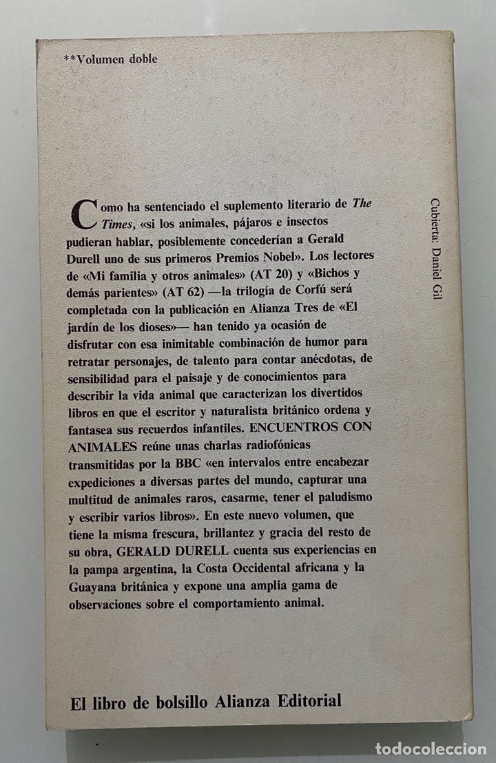 Libros de segunda mano: Encuentros con animales - DURRELL, Gerald - Foto 2