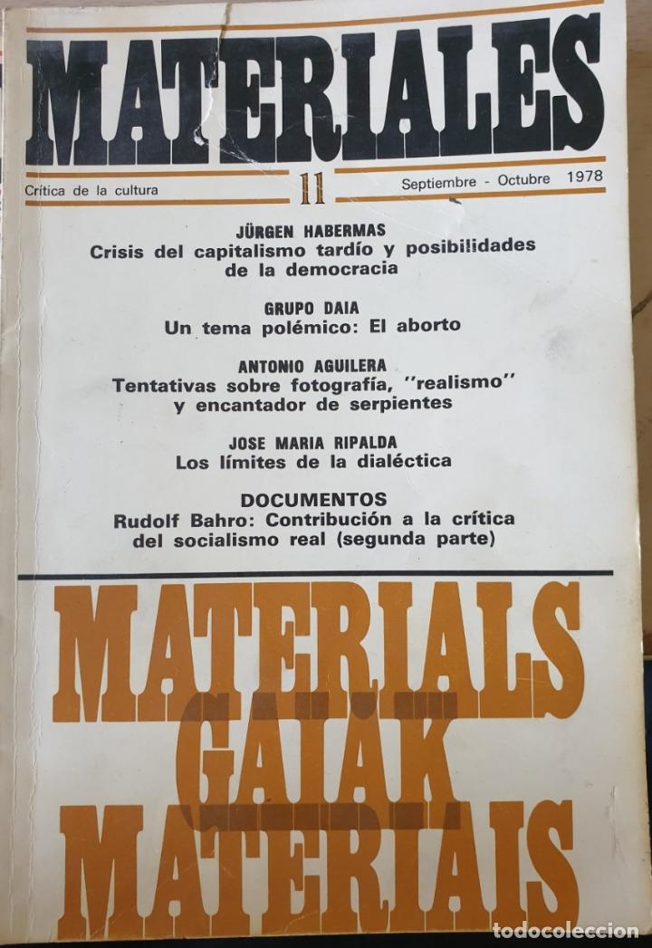 Second hand books: MATERIALES. CRITICA DE LA CULTURA. N&ordm; 11 SEPTIEMBRE - OCTUBRE 1978. -