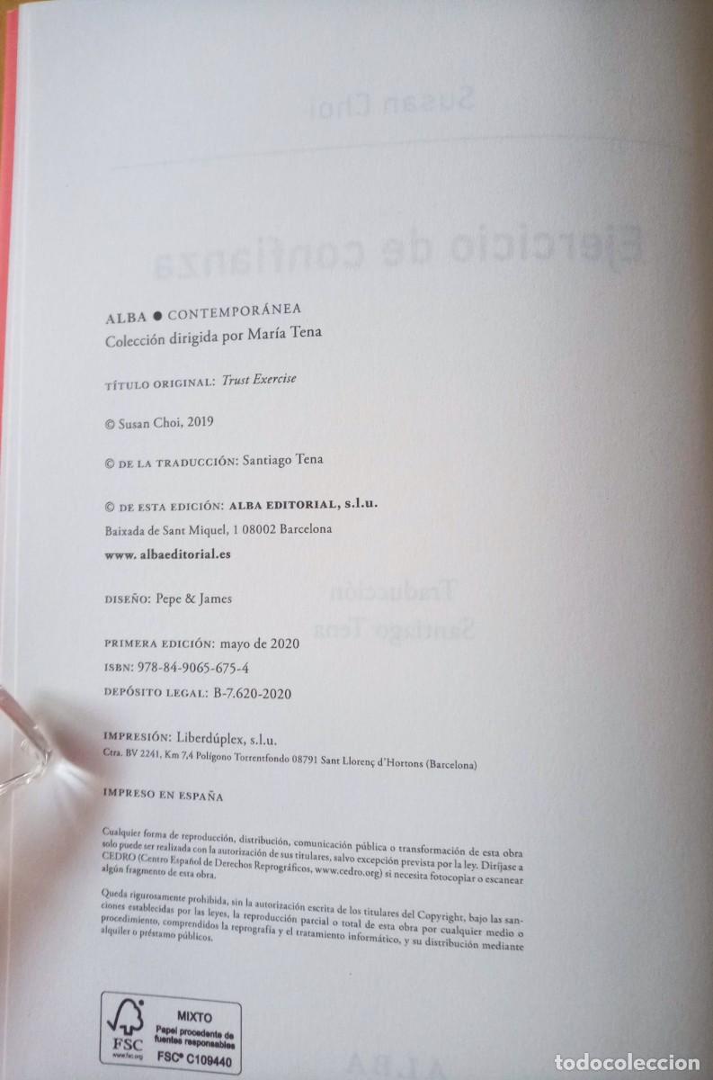 Libros de segunda mano: SUSAN CHOI EJERCICIO DE CONFIANZA - Foto 6