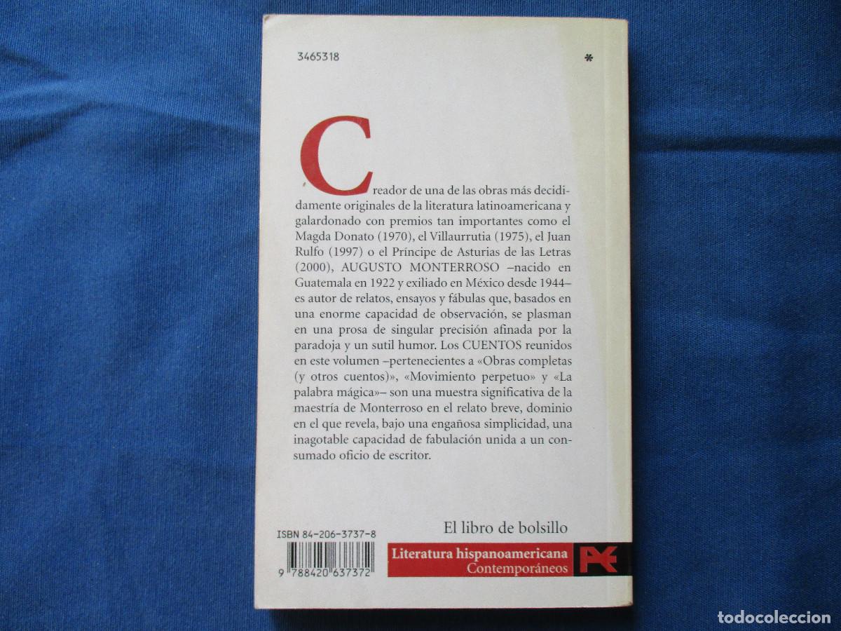 Libros de segunda mano: CUENTOS / AUGUSTO MONTERROSO 2001 - Foto 2