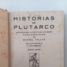 Libros de segunda mano: HISTORIAS DE PLUTARCO. ARALUCE. 1942
