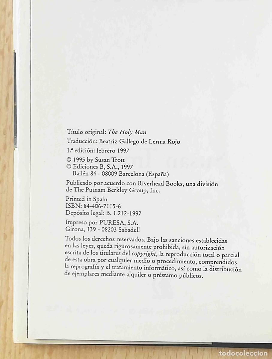 Libros de segunda mano: El Santo (Susan Trott) Ediciones B 1997 - Foto 2