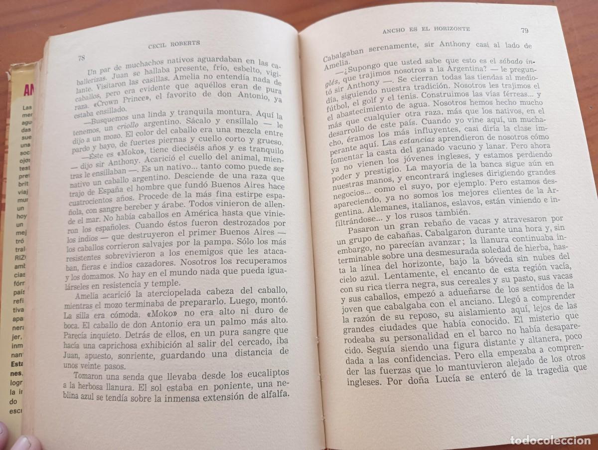 Libros de segunda mano: Ancho es el horizonte Cecil Roberts - Foto 4