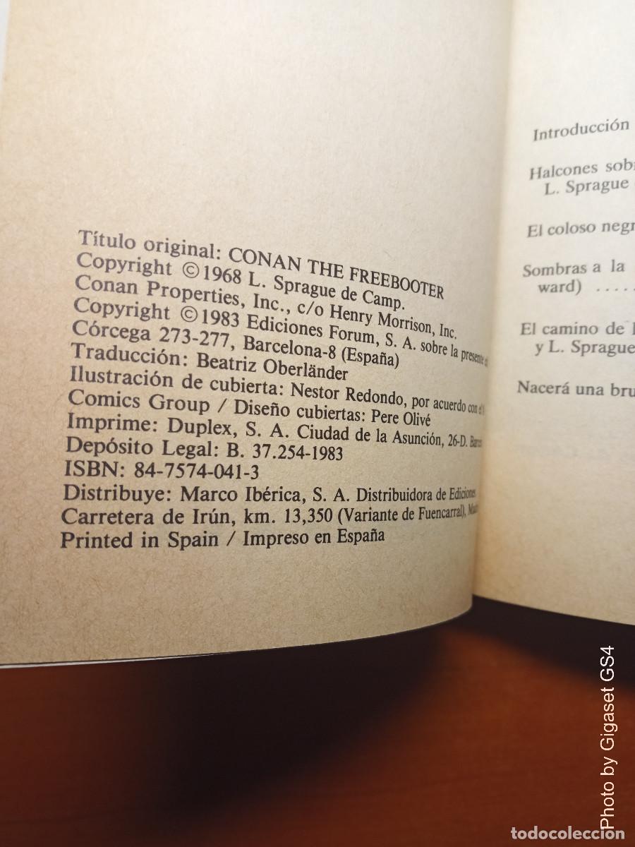 Libros de segunda mano: CONAN EL PIRATA . Robert E . Howard .Ediciones Forum . 1983 .N&ordm; 3. - Foto 2