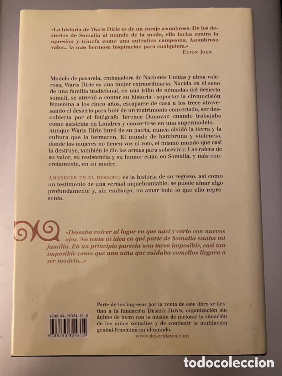 Libros de segunda mano: Amanecer en el desierto. Waris Dirie - Foto 2