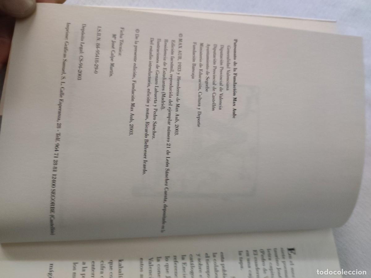 Libros de segunda mano: Max Aub. Segorbe Valencia. 2003. - Foto 5