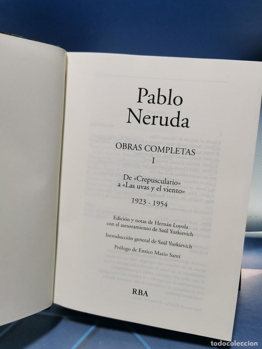 Libros de segunda mano: libro PABLO NERUDA. OBRAS COMPLETAS. I -tomo - Foto 2