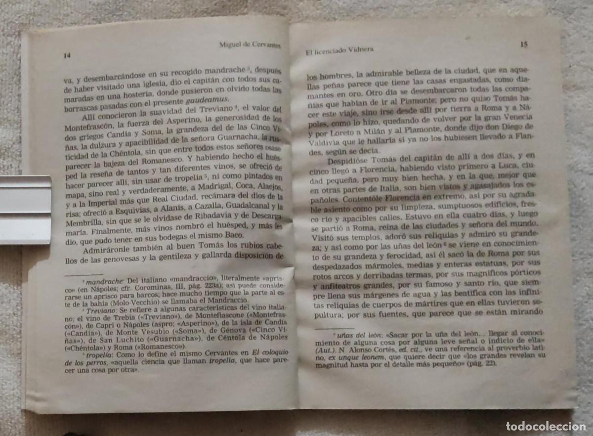 Libros de segunda mano: EL LICENCIADO VIDRIERA. - Foto 4