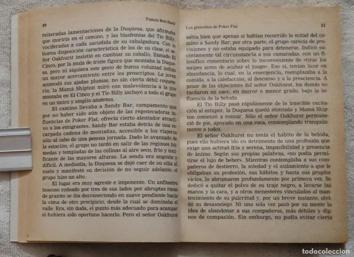Libros de segunda mano: LOS PROSCRITOS DE POKER FLAT. - Foto 4