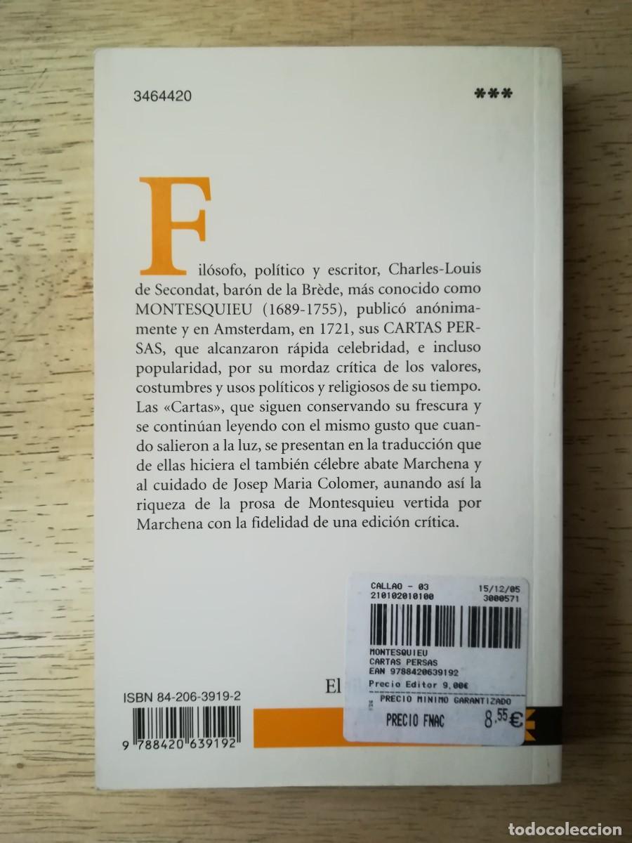 Libros de segunda mano: Montesquieu. Cartas persas - Foto 2