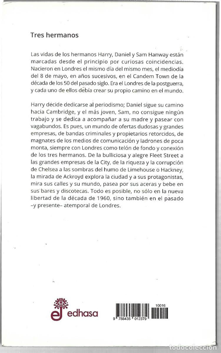 Libros de segunda mano: Peter Ackroyd . Tres hermanos - Foto 2