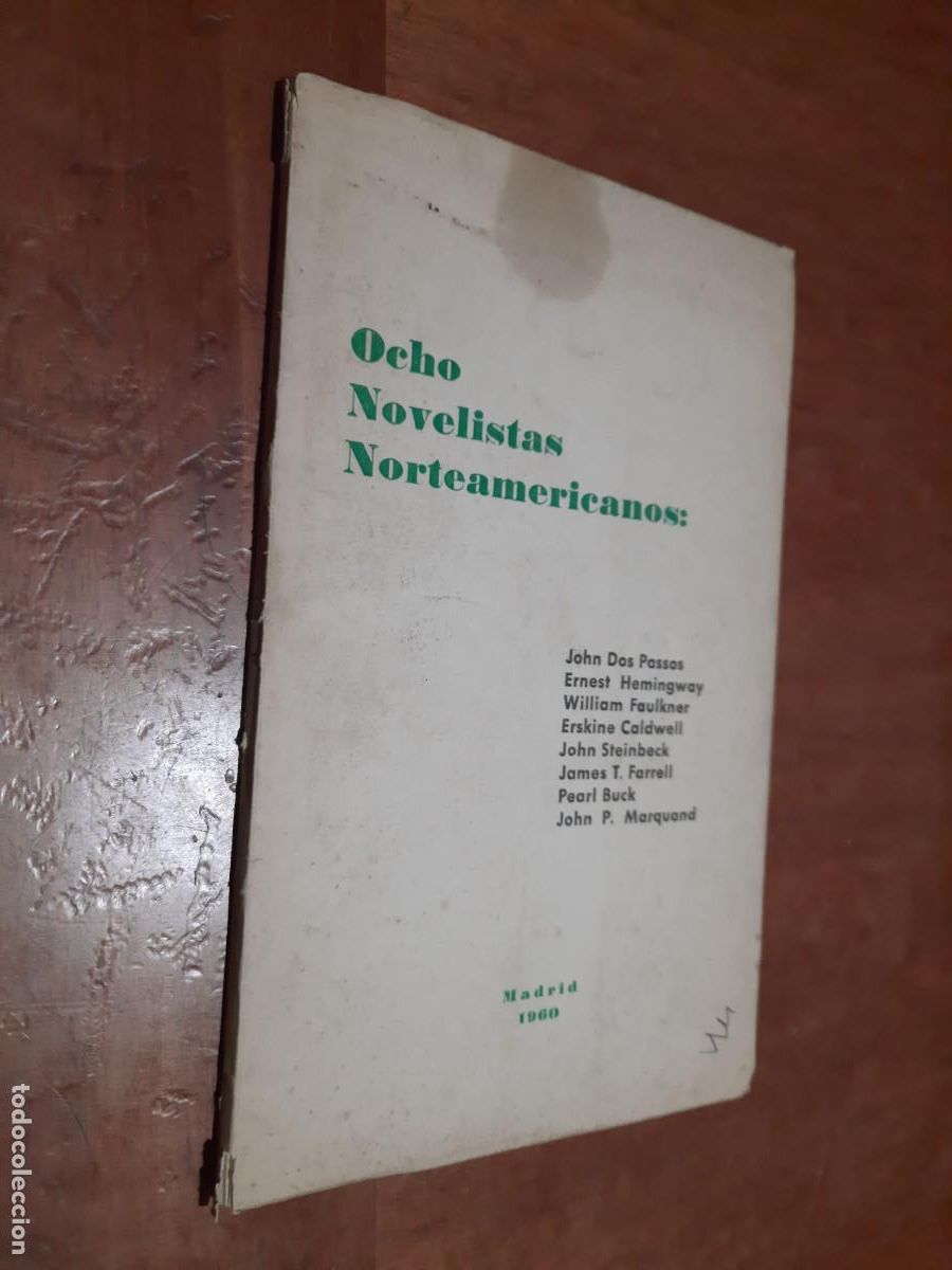 Second hand books: OCHO NOVELISTAS NORTEAMERICANOS. 1960. VARIOS AUTORES. PORTADA MANCHADA.