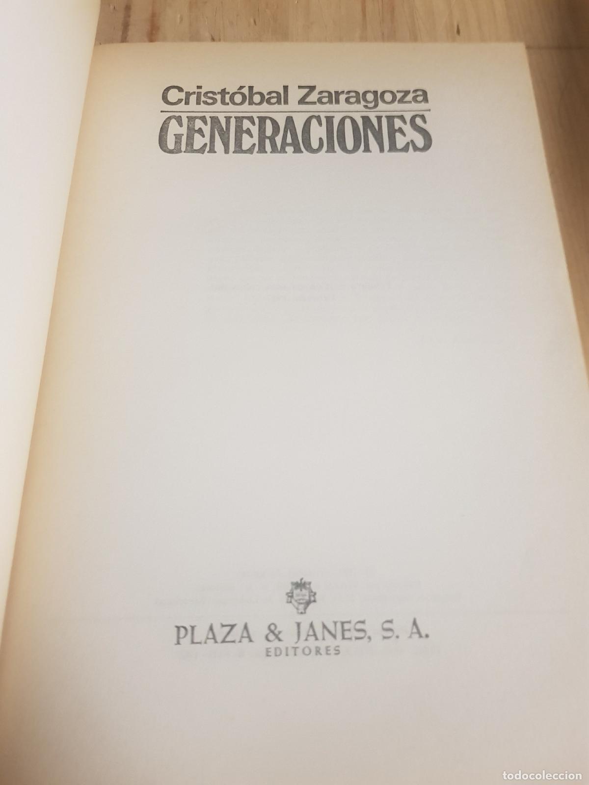 Libros de segunda mano: Generaciones - Crist&oacute;bal Zaragoza - Foto 4