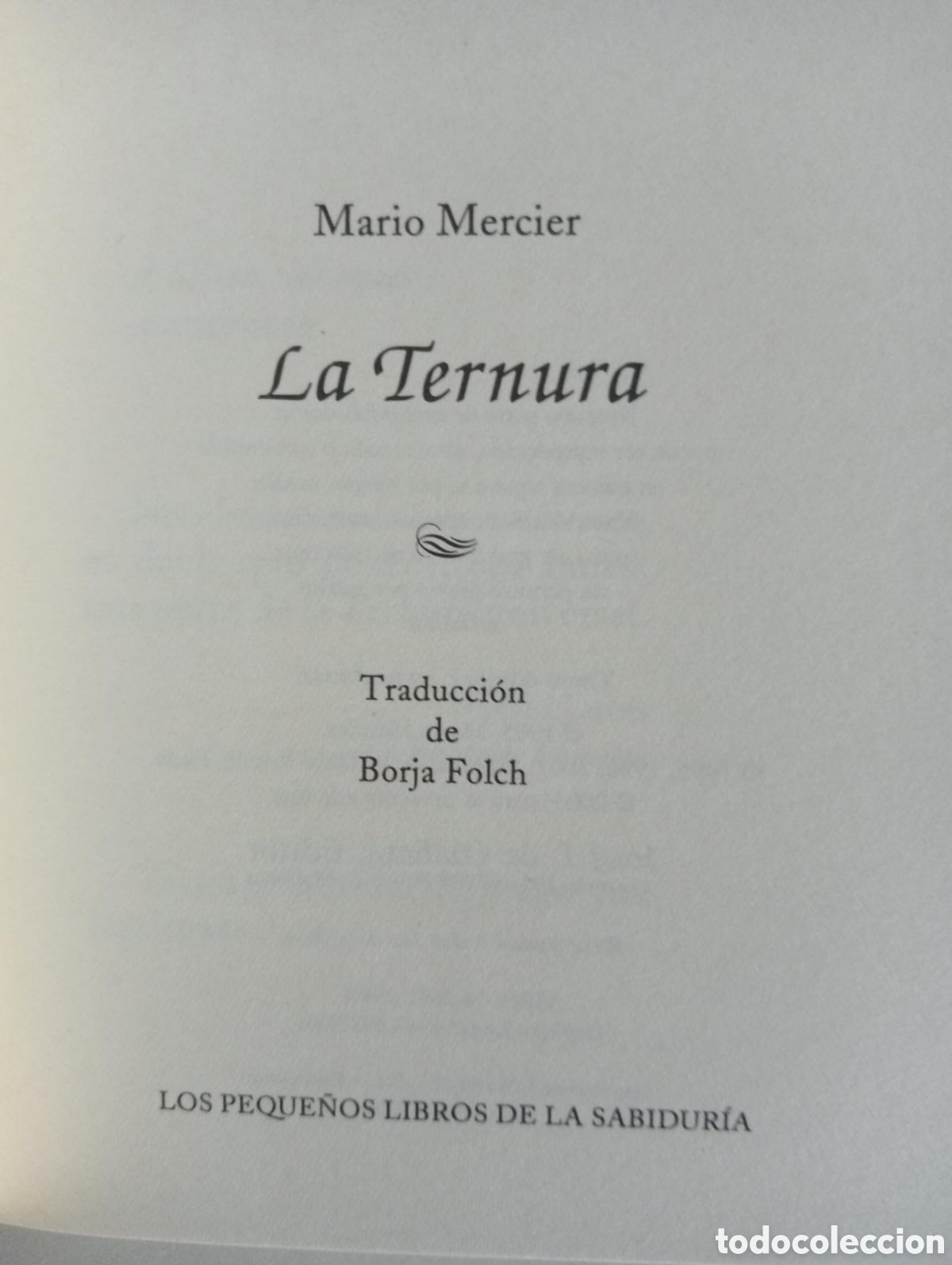 Libros de segunda mano: La ternura / Mario Mercier - Foto 2